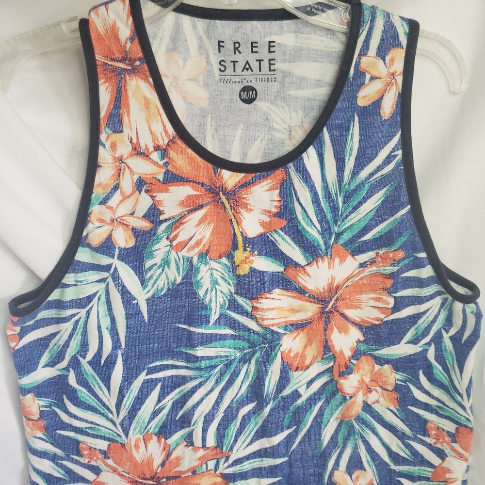 Free State Men's Tropical Floral Tank Top (Size M)